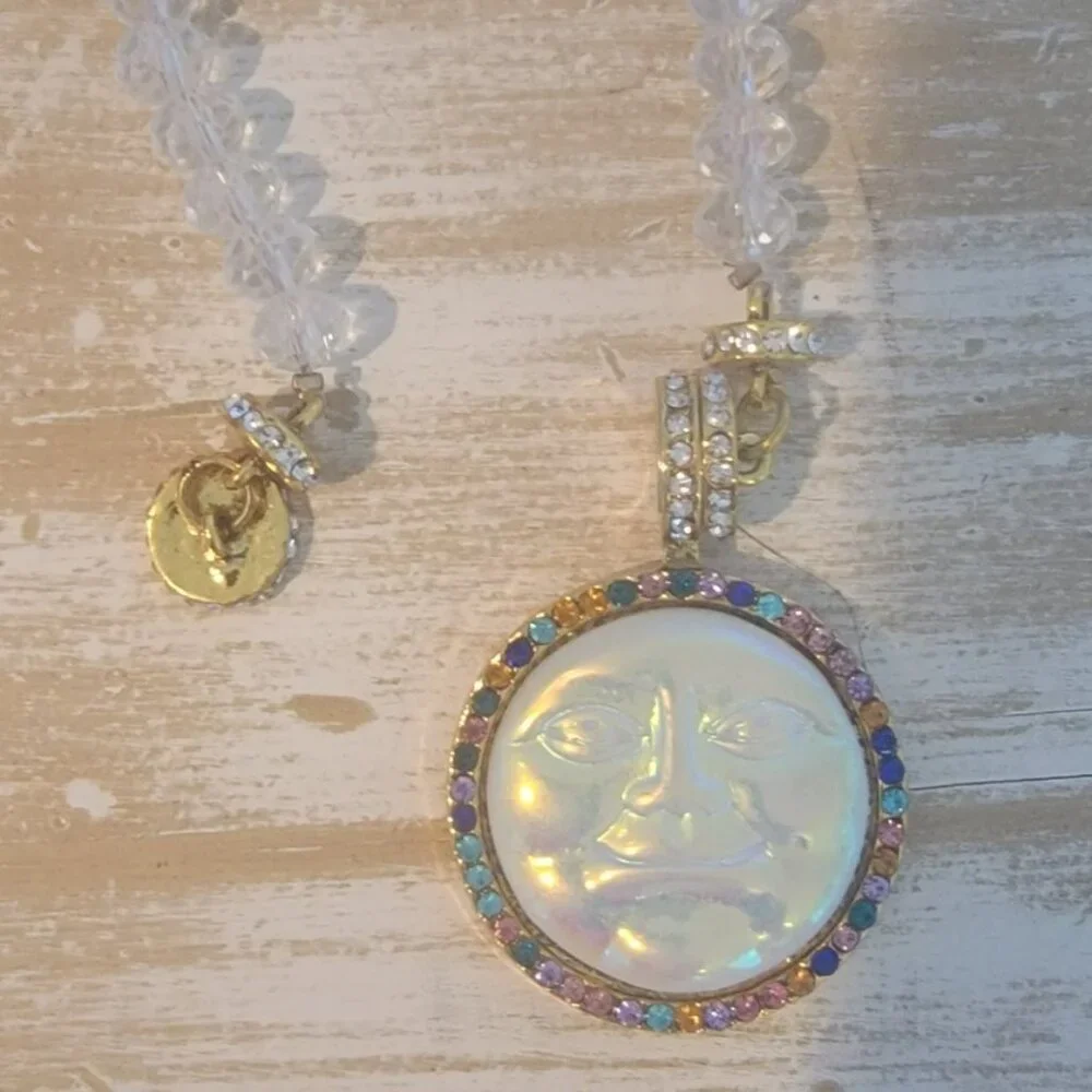 Opalite Moonface Necklace - Picture 2 of 5